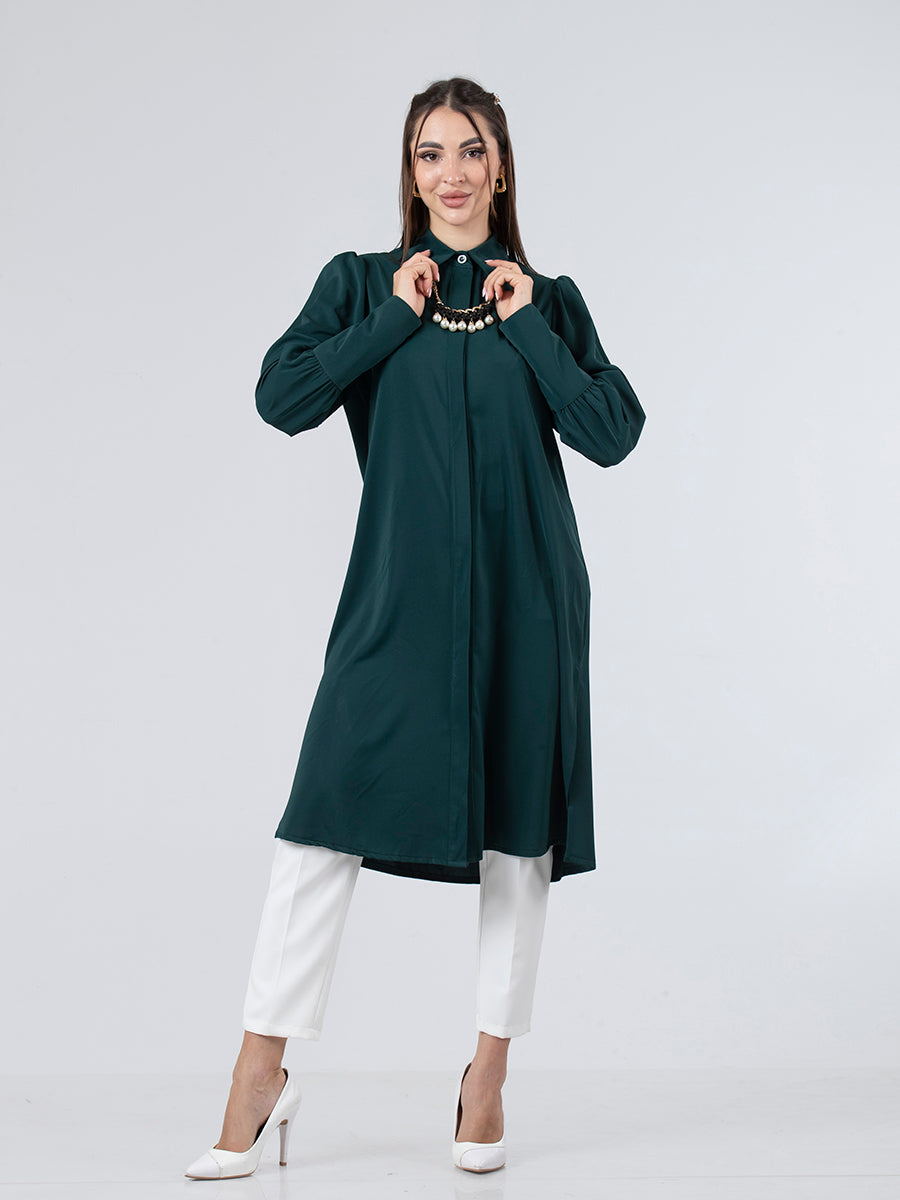 Soft Modest Long Shirt, Sizes 38–52