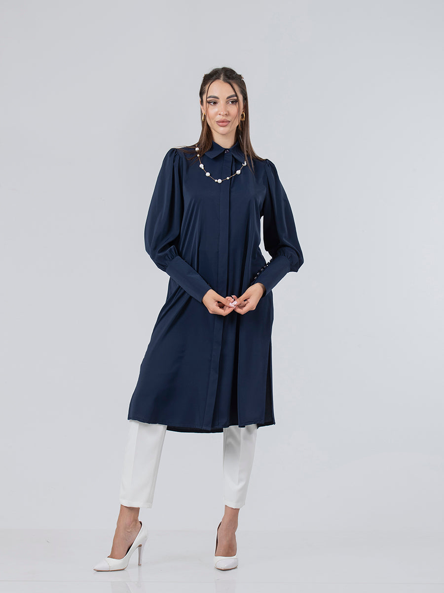 Soft Modest Long Shirt, Sizes 38–52