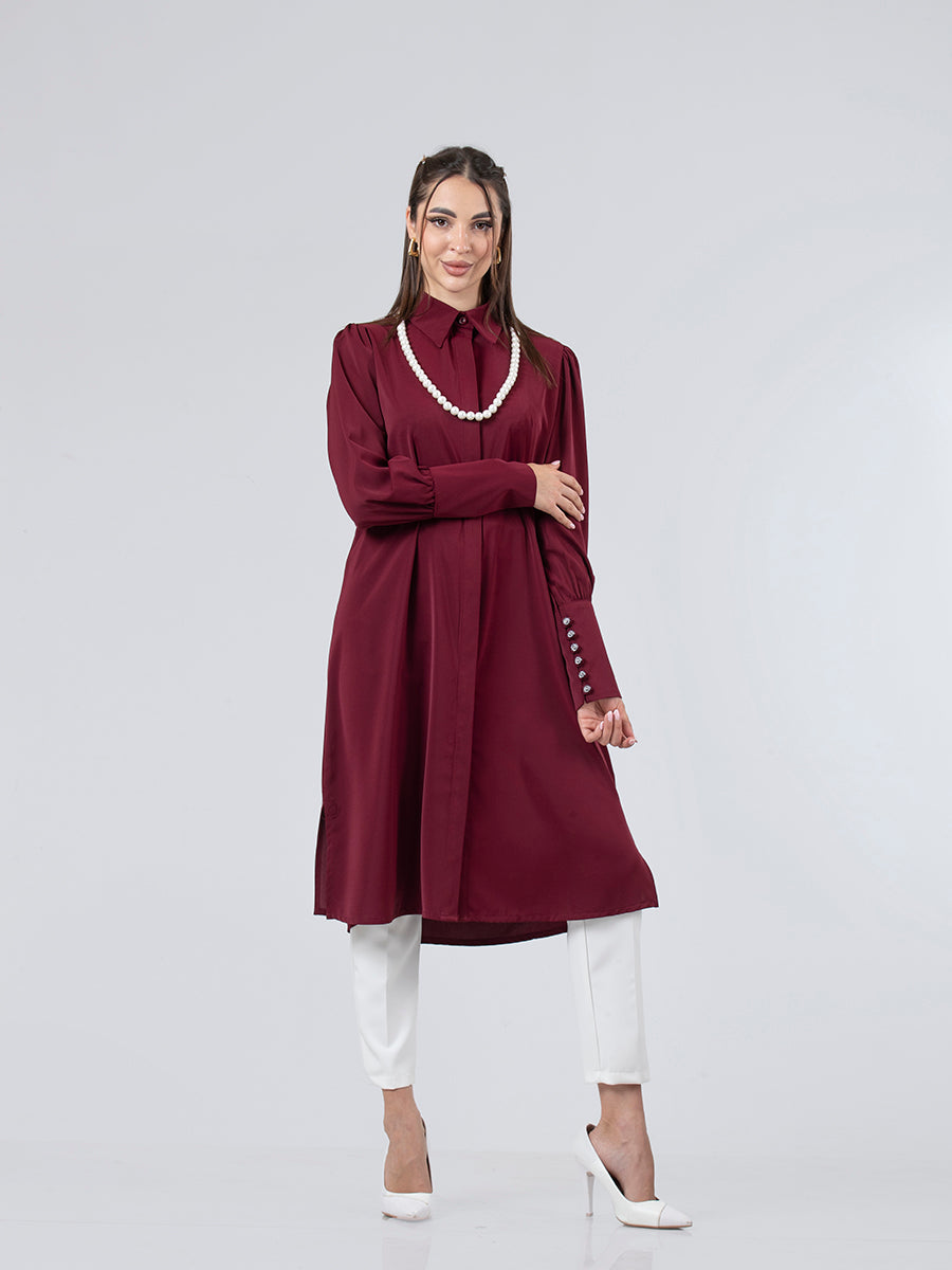 Soft Modest Long Shirt, Sizes 38–52