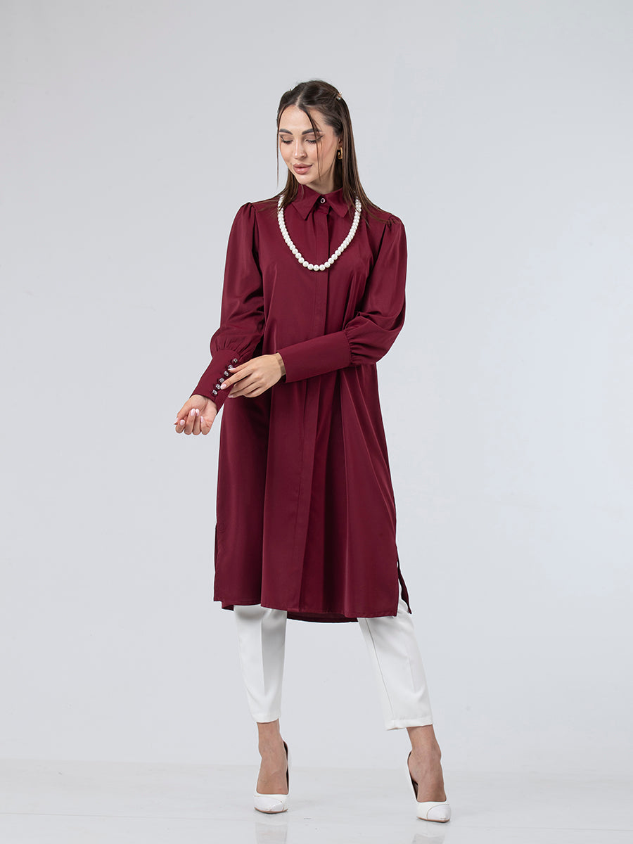 Soft Modest Long Shirt, Sizes 38–52