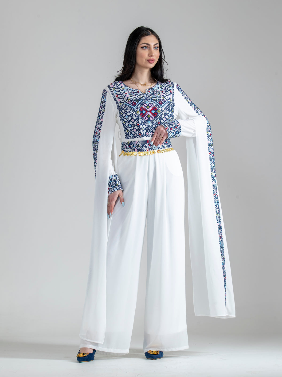 Women's embroidered jumpsuit