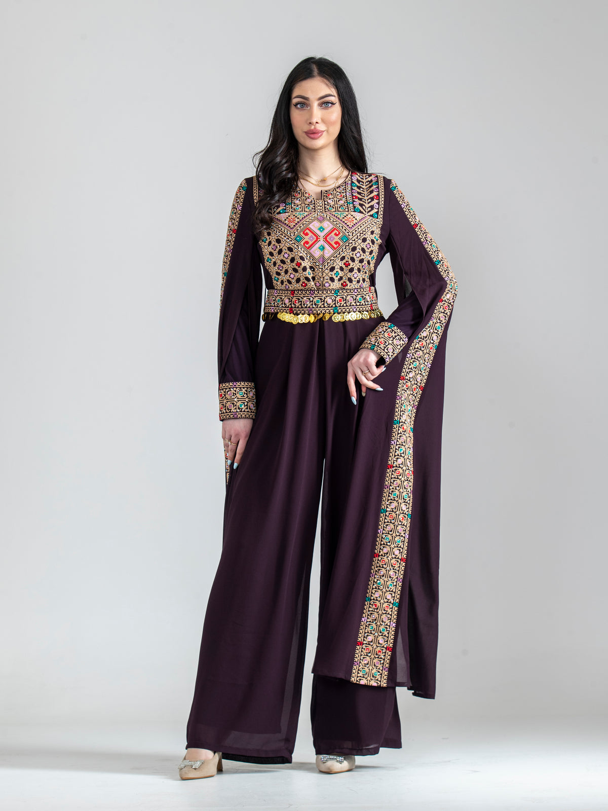 Women's embroidered jumpsuit