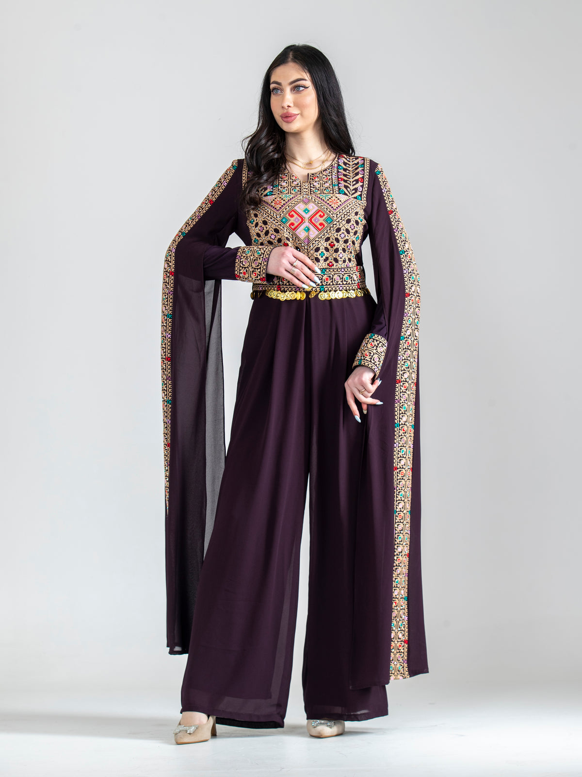 Women's embroidered jumpsuit