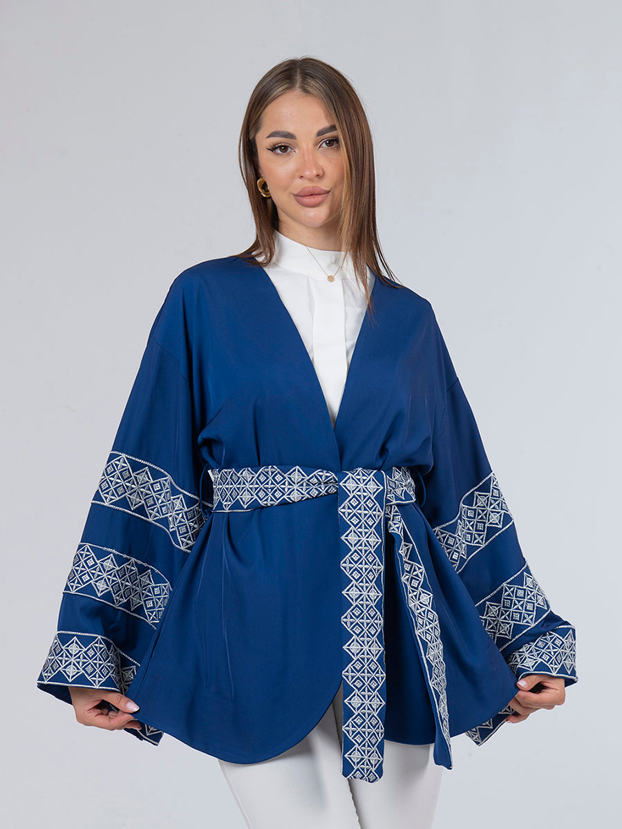 Modern Jacket with Sleeve Embroidery