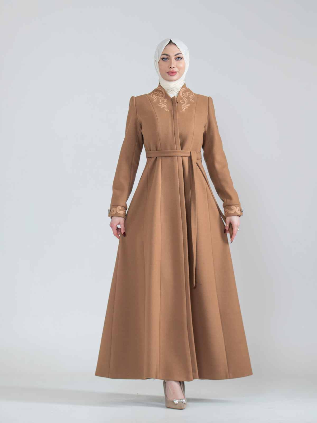 Jilbab with embroidery pattern