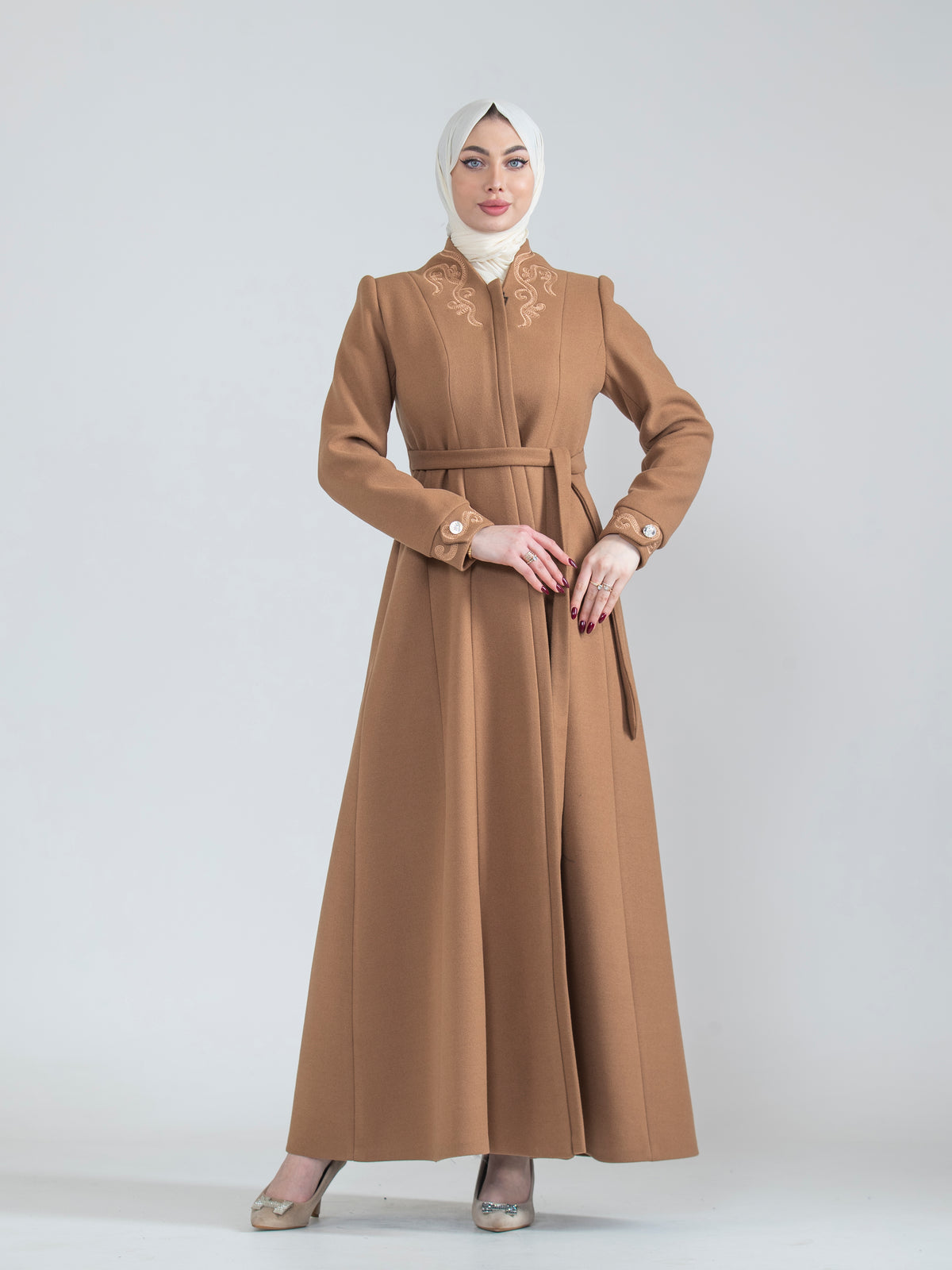 Jilbab with embroidery pattern