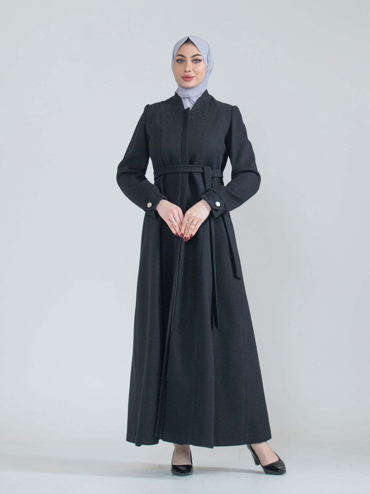 Jilbab with embroidery pattern