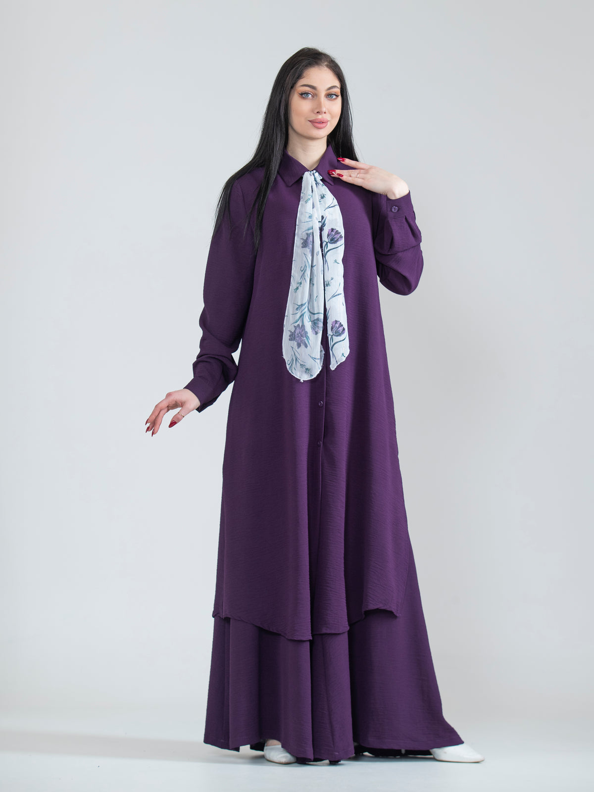 Sabah Long Shirt & Pants Summer Set - She Chocolate