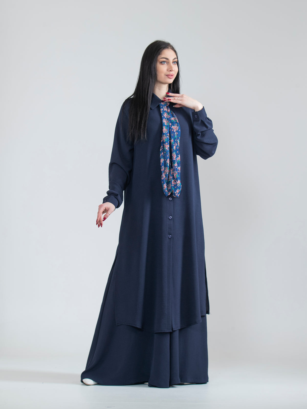 Sabah Long Shirt & Pants Summer Set