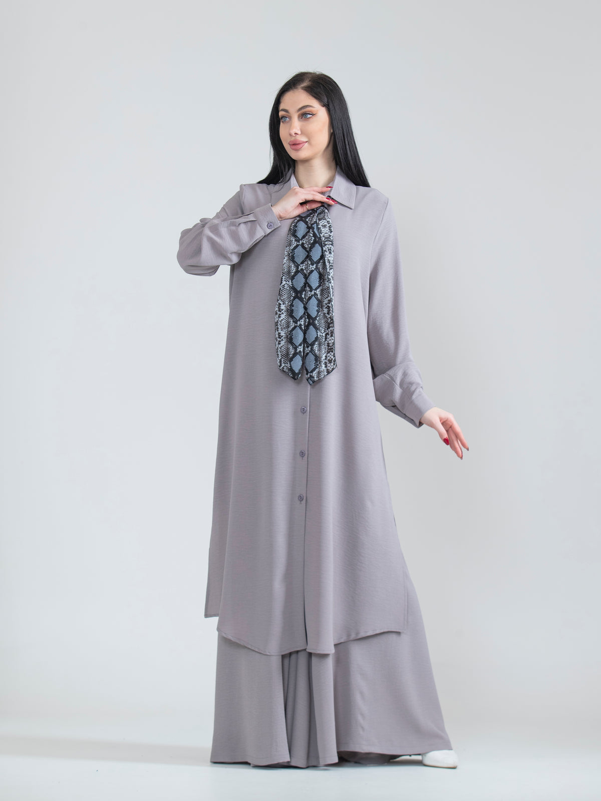 Sabah Long Shirt & Pants Summer Set