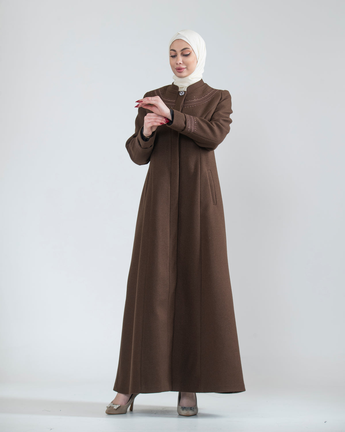 Special Size Embroidered Jilbab, 46–52 - She Chocolate
