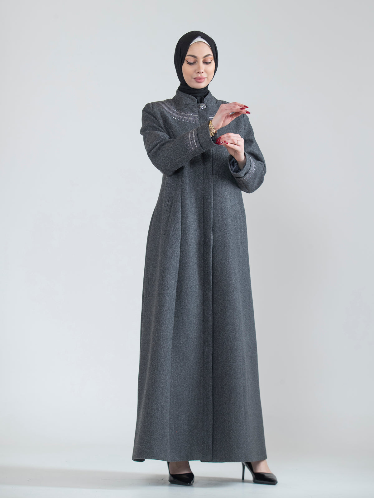 Special Size Embroidered Jilbab, 46–52