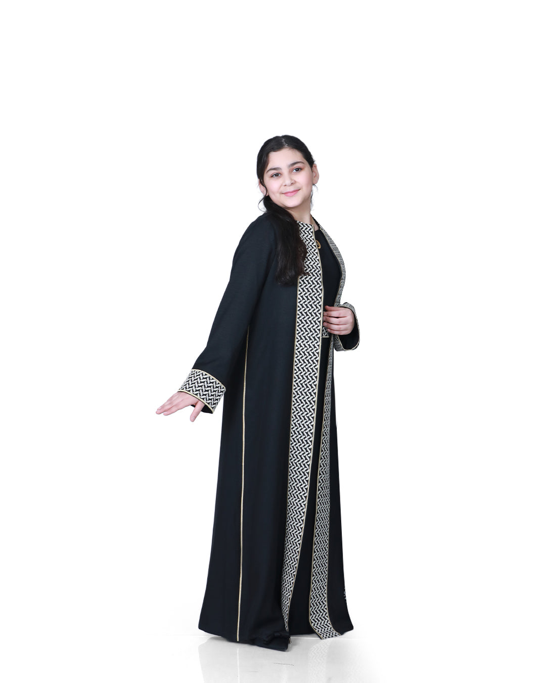 Palestinian Embroidered Bisht in Women's & Girls' Sizes