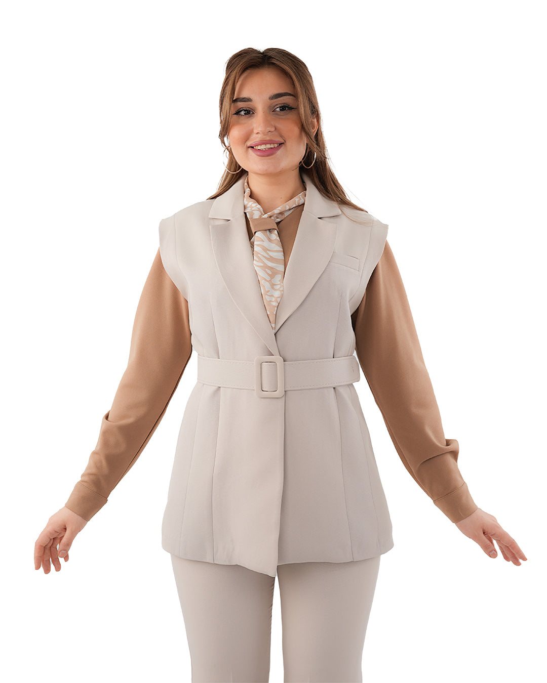 Aseela Shirt & Vest Set, Sizes 38–52 - She Chocolate