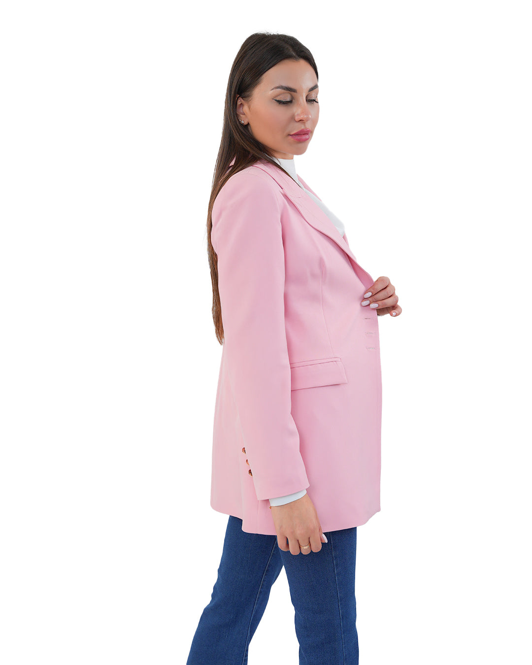 Three-Button Blazer with Unique Cut