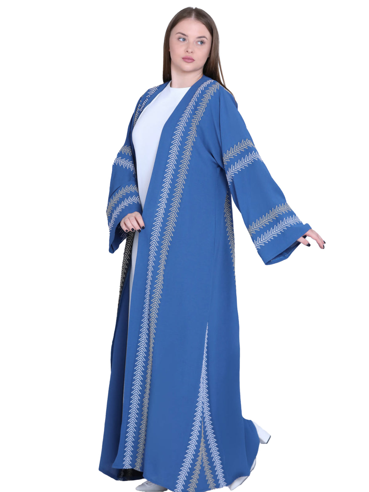 Fayrouz Two-Piece Embroidered Abaya