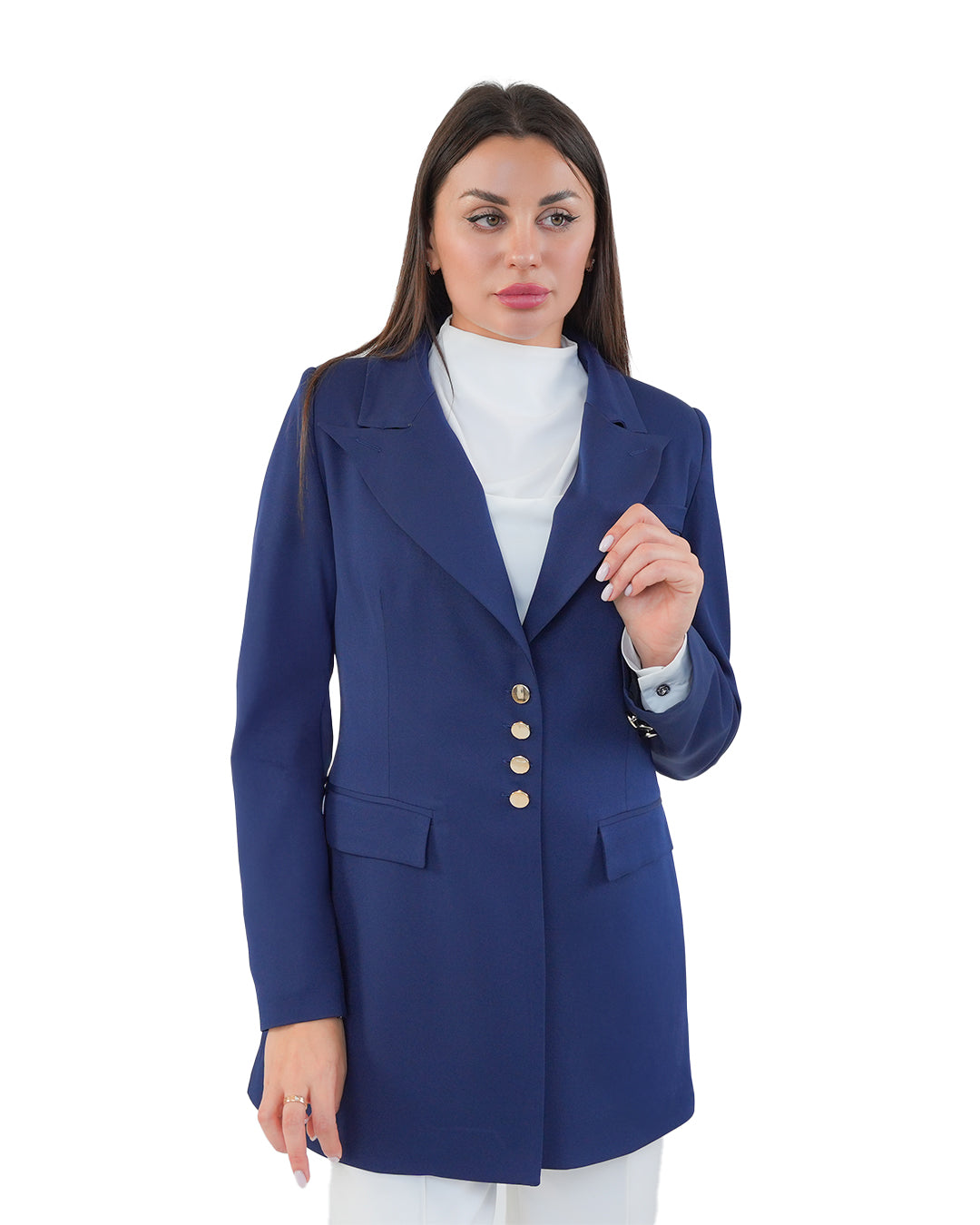 Three-Button Blazer with Unique Cut