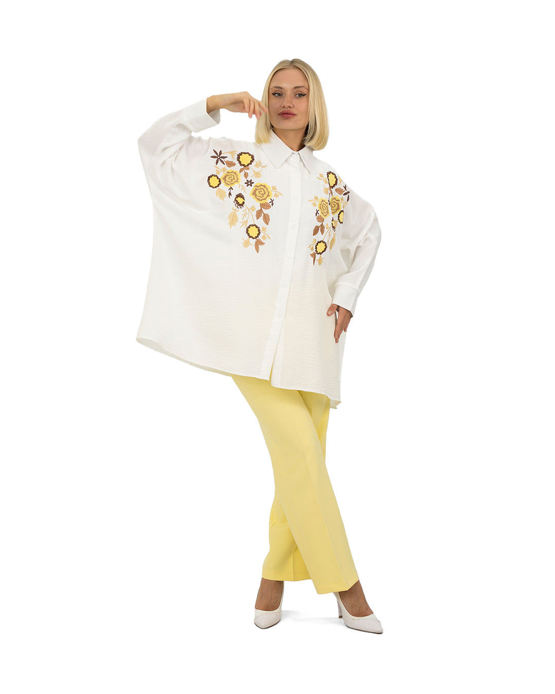 Anwar Embroidered Shirt Set in 6 Colors